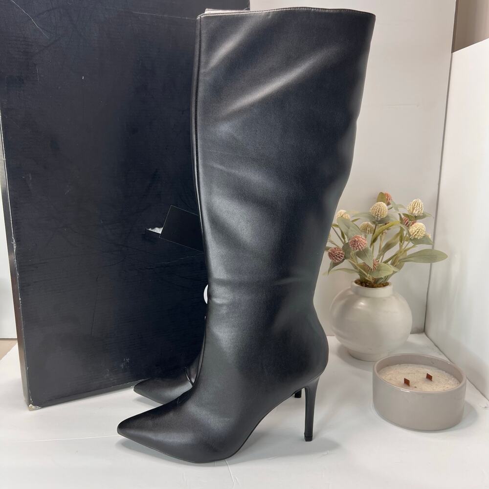 INC International Concepts Rajelp Knee High Boot Black Women 10M NWB